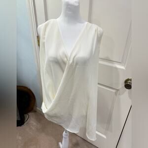 NWT Ivory Sleeveless Blouse by Lumiere, size M